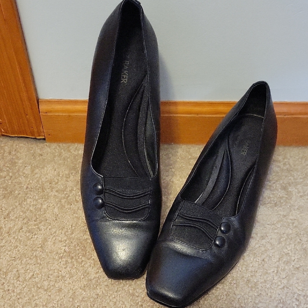 Black Leather Women's Shoes